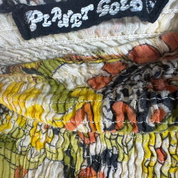 90s vintage cotton dress paisley woven boho Festival Retro Floral - Picture 7 of 7